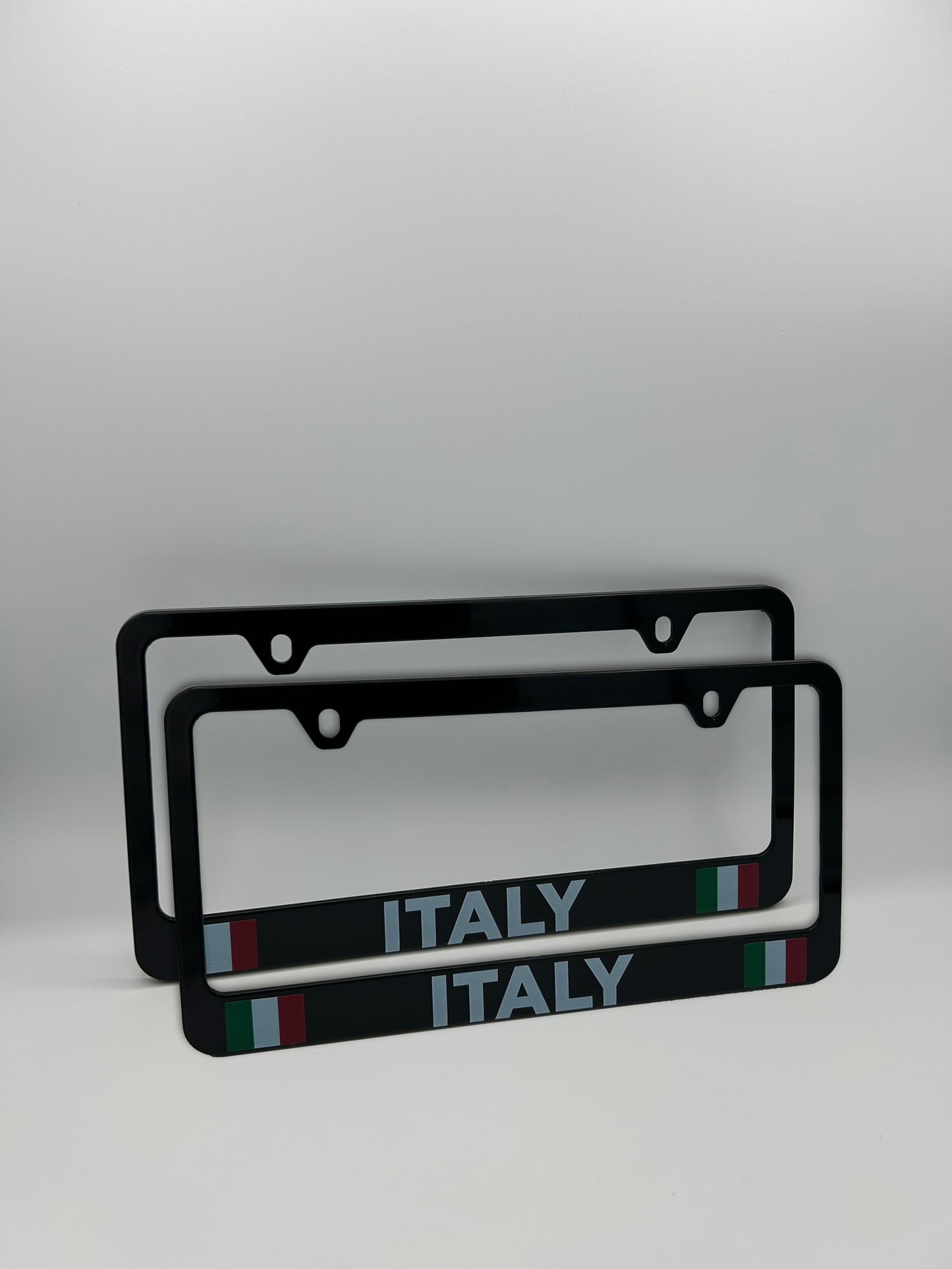 Italy Flag License Plate Frame Set