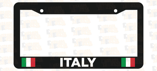 Italy Flag License Plate Frame Set