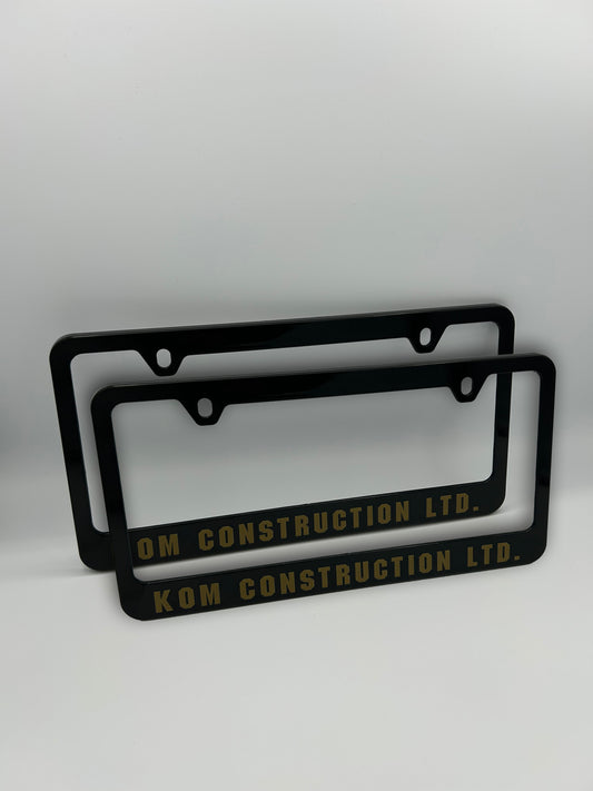 Custom License Plate Frame Set