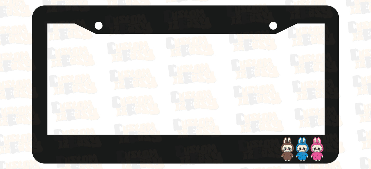 Labubu 2 License Plate Frame Set