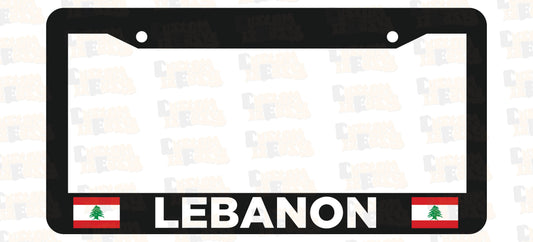 Lebanon Flag License Plate Frame Set