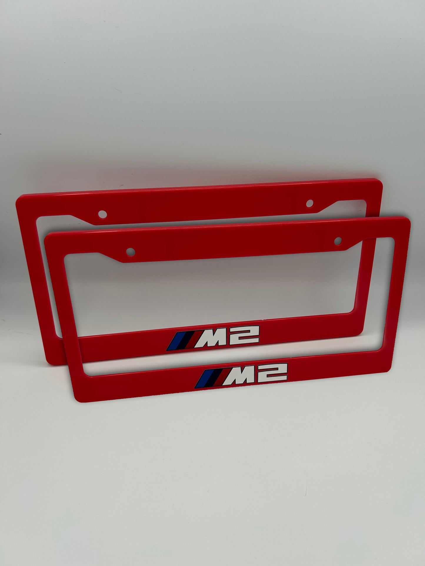 BMW M2 Red License Plate Frame Set