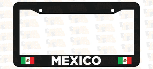 Mexico Flag License Plate Frame Set