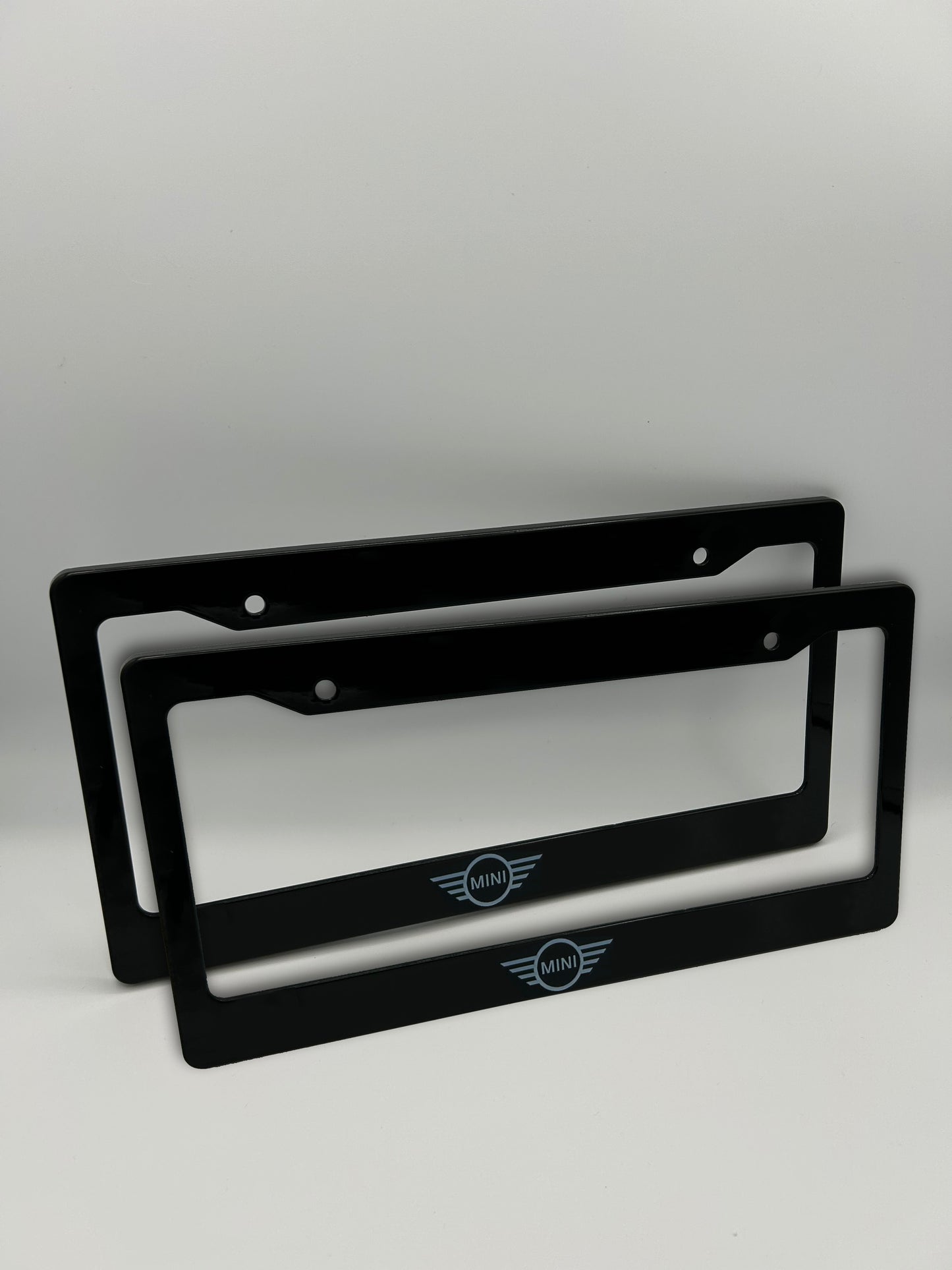 Mini Cooper License Plate Frame Set