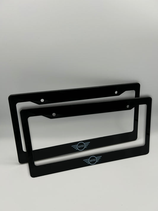 Mini Cooper License Plate Frame Set