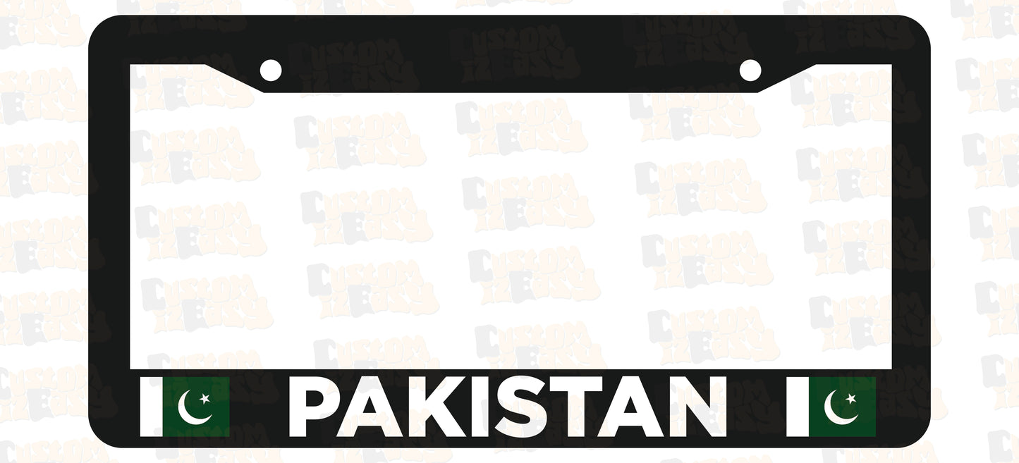 Pakistan Flag License Plate Frame Set