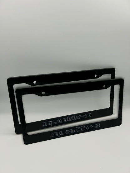 Audi Quattro License Plate Frame Set