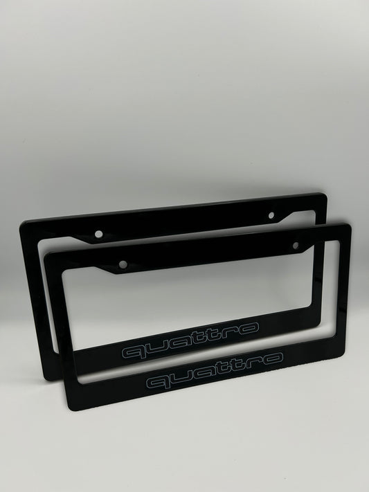 Audi Quattro License Plate Frame Set