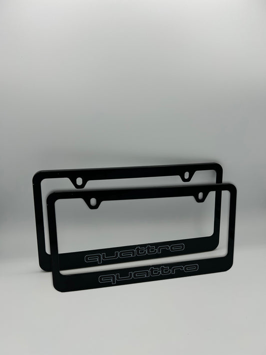 Audi Quattro License Plate Frame Set