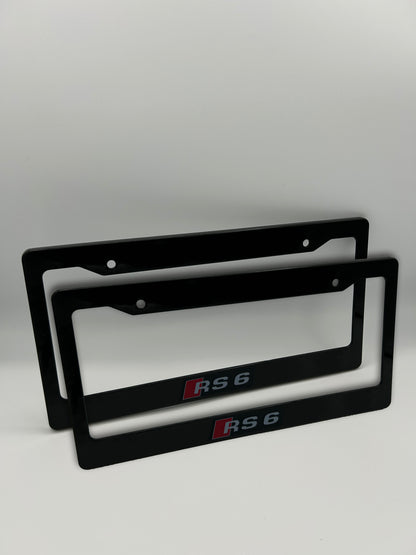 Audi RS6 License Plate Frame Set