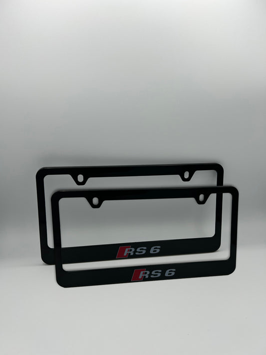 Audi RS6 License Plate Frame Set