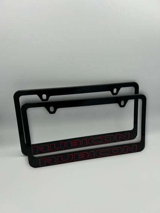 Jeep Rubicon License Plate Frame Set