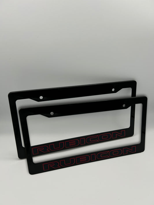 Jeep Rubicon License Plate Frame Set
