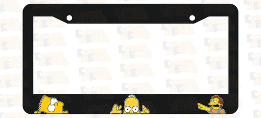 Simpsons License Plate Frame Set