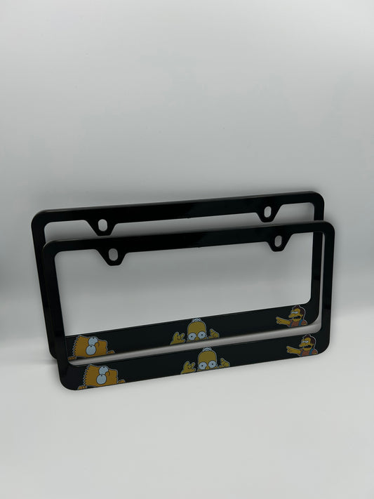 Simpsons License Plate Frame Set