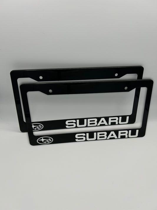 Subaru License Plate Frame Set