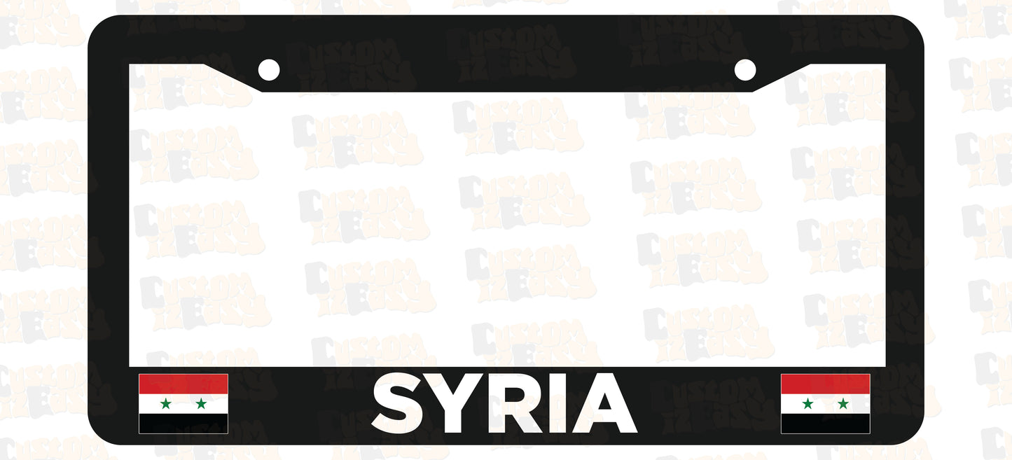 Syria Flag License Plate Frame Set