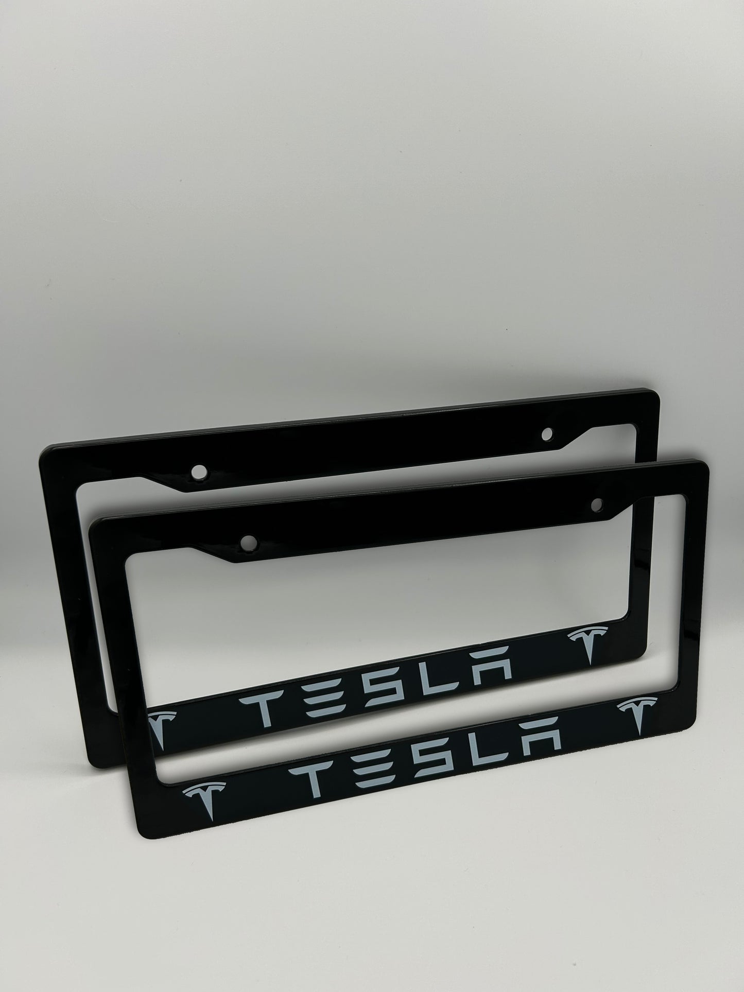 Tesla License Plate Frame Set