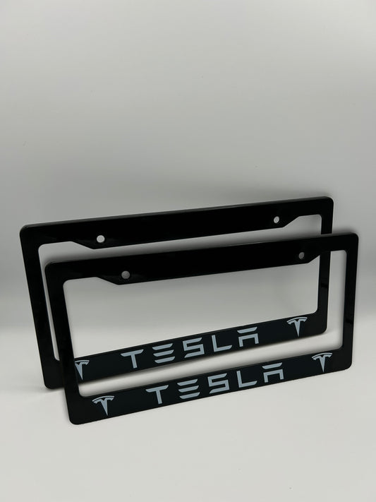 Tesla License Plate Frame Set