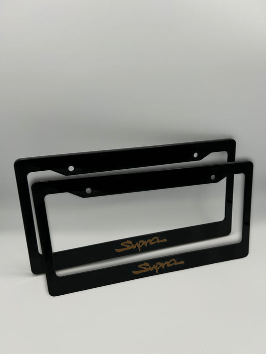 Toyota Supra License Plate Frame Set