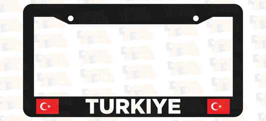 Turkiye Flag License Plate Frame Set