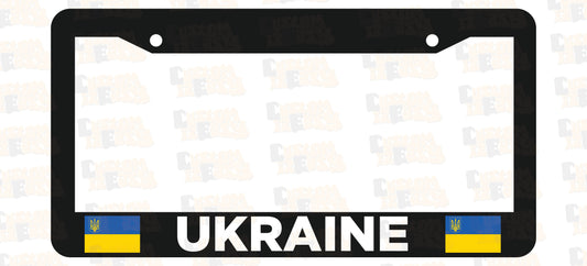 Ukraine Flag License Plate Frame Set